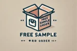 Ilustrasyon ng isang bukas na kahon na may label na Libreng Sample na Order na may teksto sa ibaba.