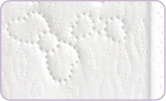 Close-up ng mga naka-texture na sanitary napkin na may mga embossed na pattern.